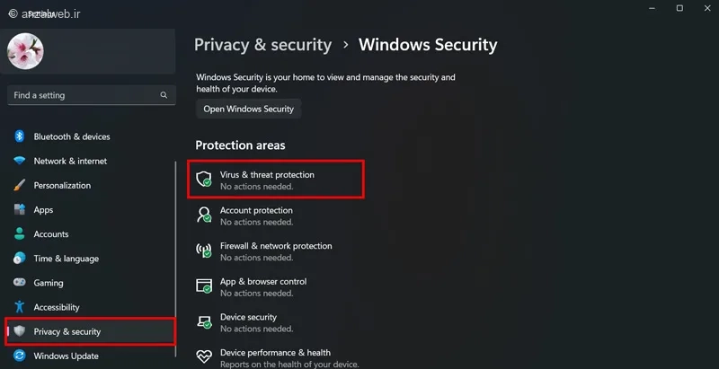 اجرای Windows Defender Full Scan
