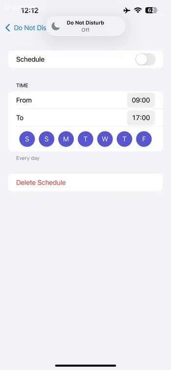 اسلایدر Schedule غیرفعال کنید