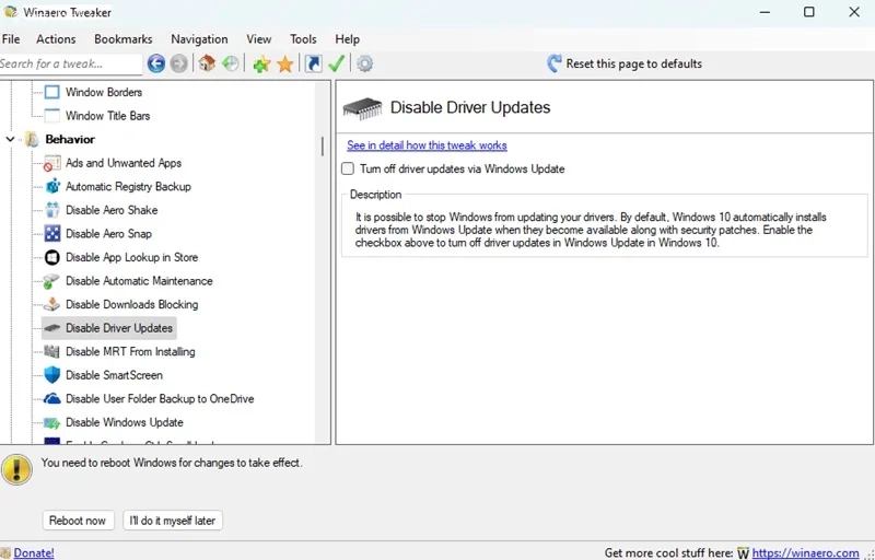 غیرفعال سازی نصب خودکار درایور در ویندوز