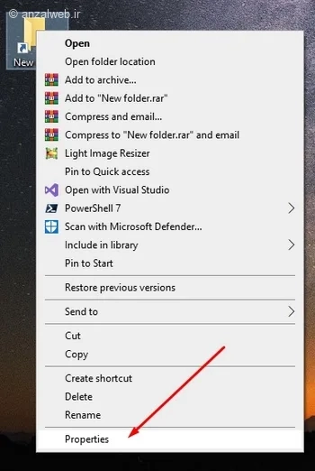 مخفی کردن پوشه در کامپیوتر اختصاص دادن یک میانبر کیبورد به پوشه