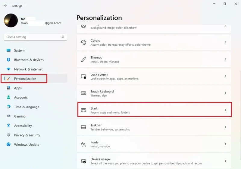 حذف recommended در ویندوز 11