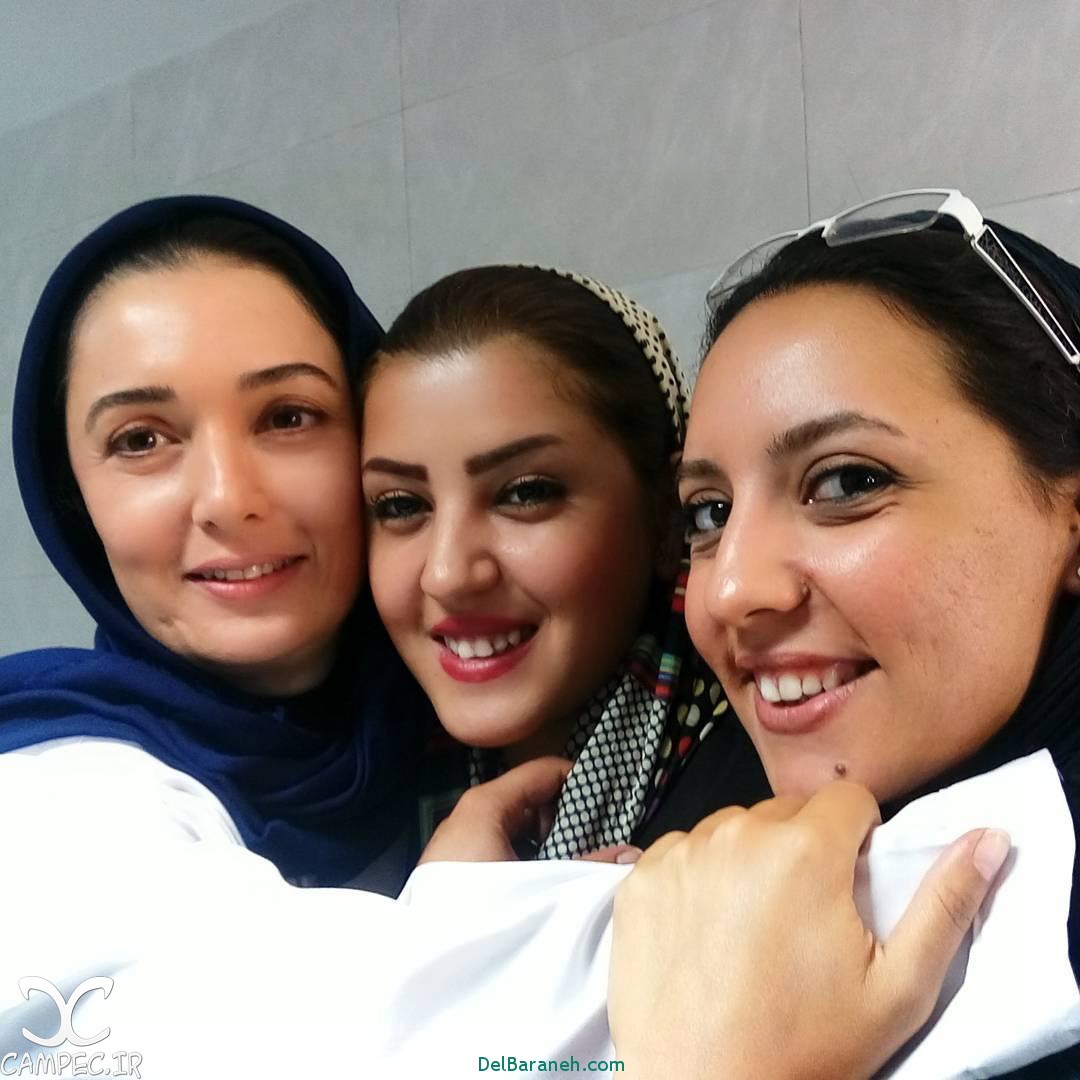 آتنه فقیه نصیری در پشت صحنه سریال ماه و پلنگ