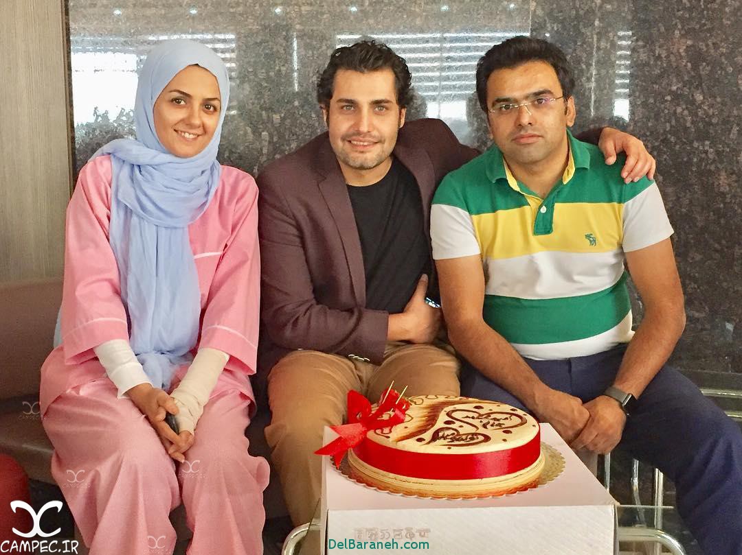 بیتا سحرخیز و امیرمحمد زند در پشت صحنه سریال ماه و پلنگ