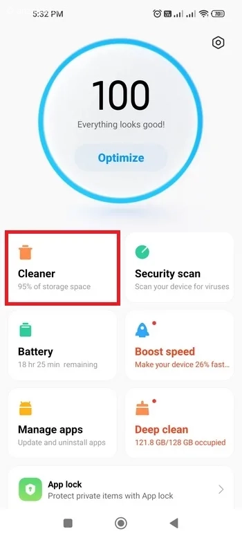 بخش Cleaner