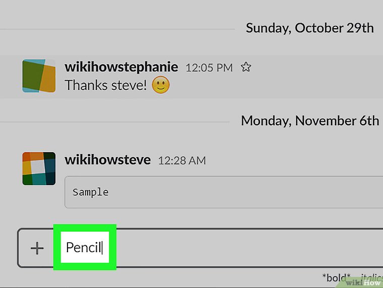 تایپ کردن پیام