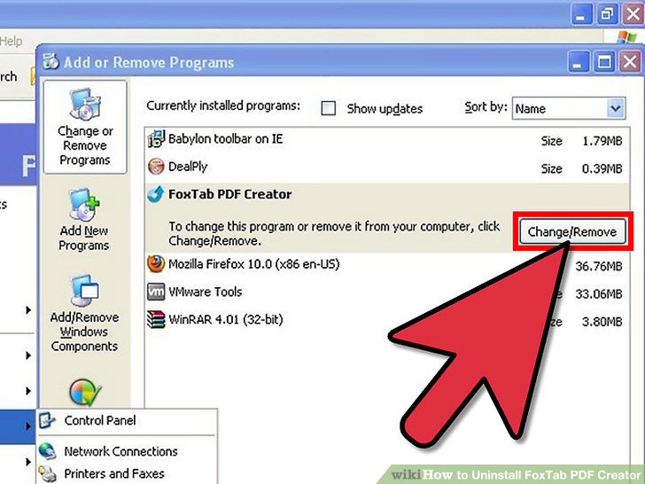 نحوه حذف FoxTab PDF Creator