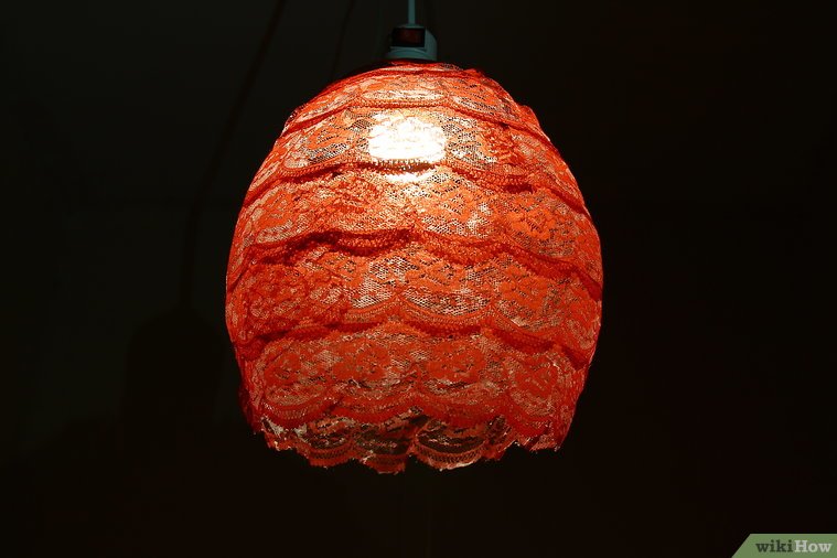 نحوه درست کردن شید لامپ با استفاده از تور