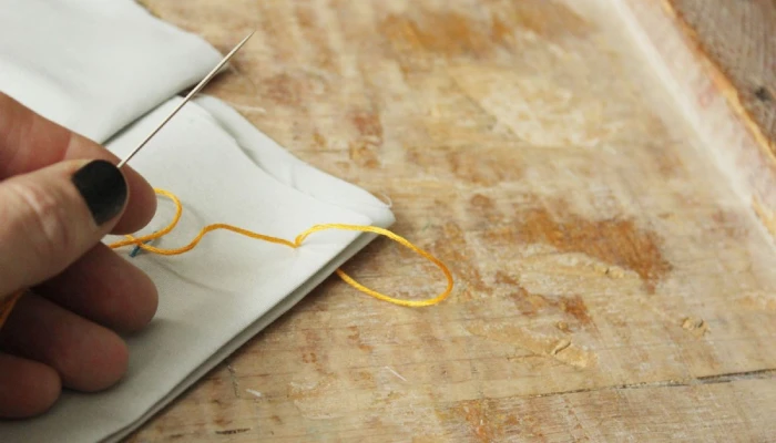 مرحله پنجم آموزش دوخت دندون موشی