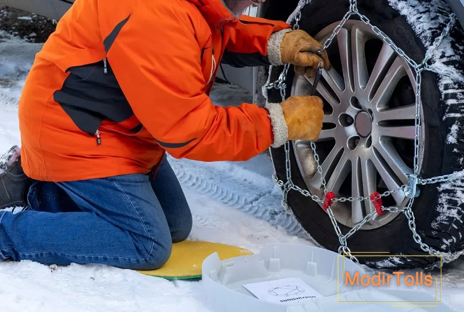 روش بستن زنجیر چرخ