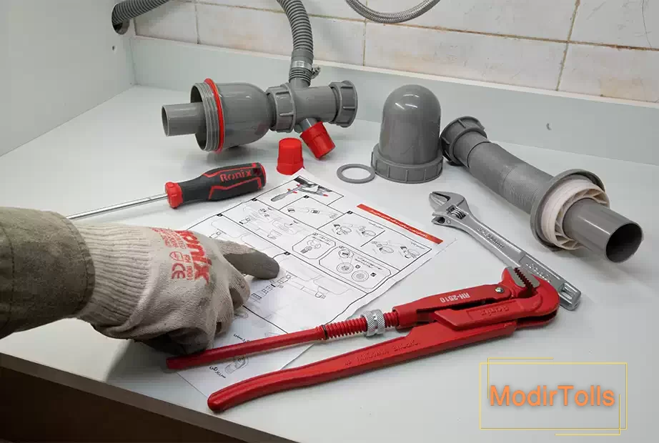 نقشه لوله های زیر ظرفشویی