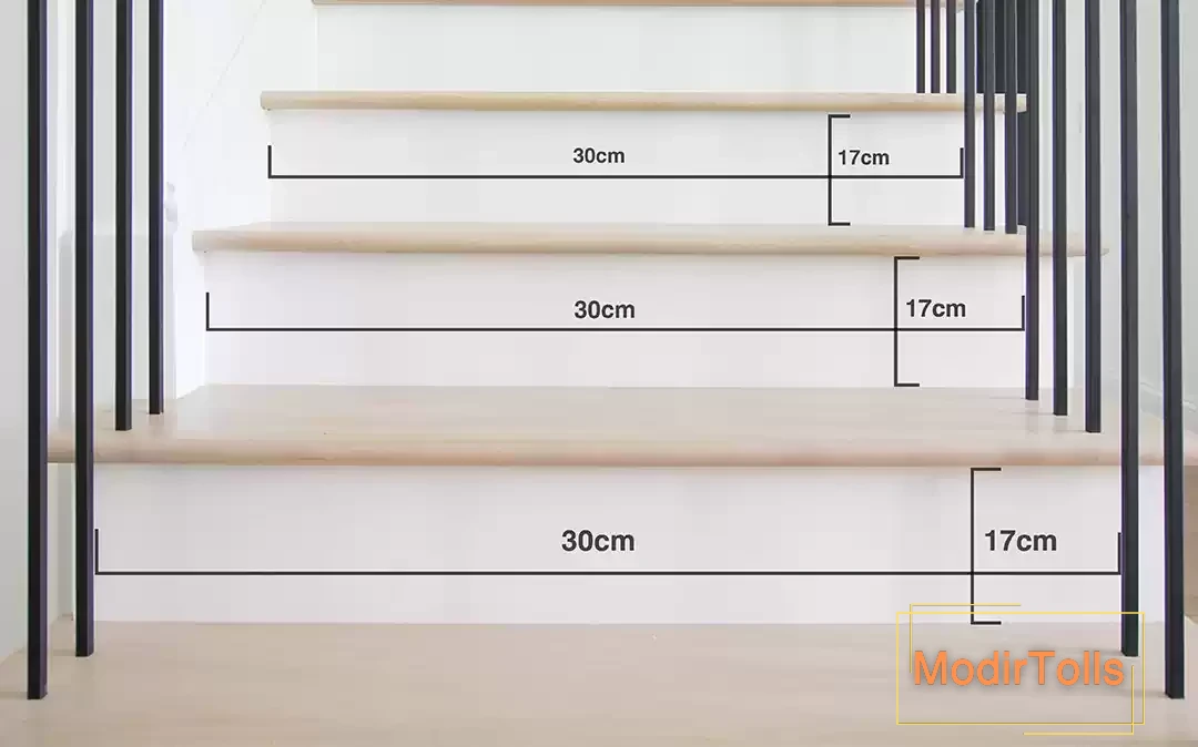 تصویری از ابعاد راه پله 