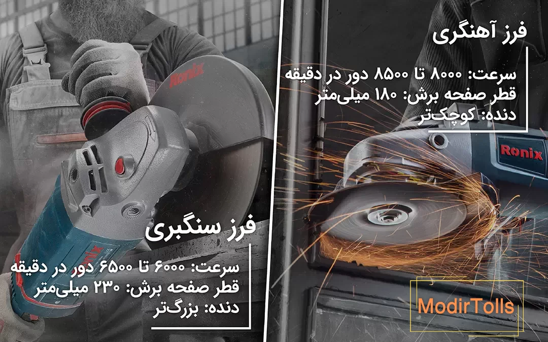 تفاوت سنگ فرز آهنگری و سنگبری