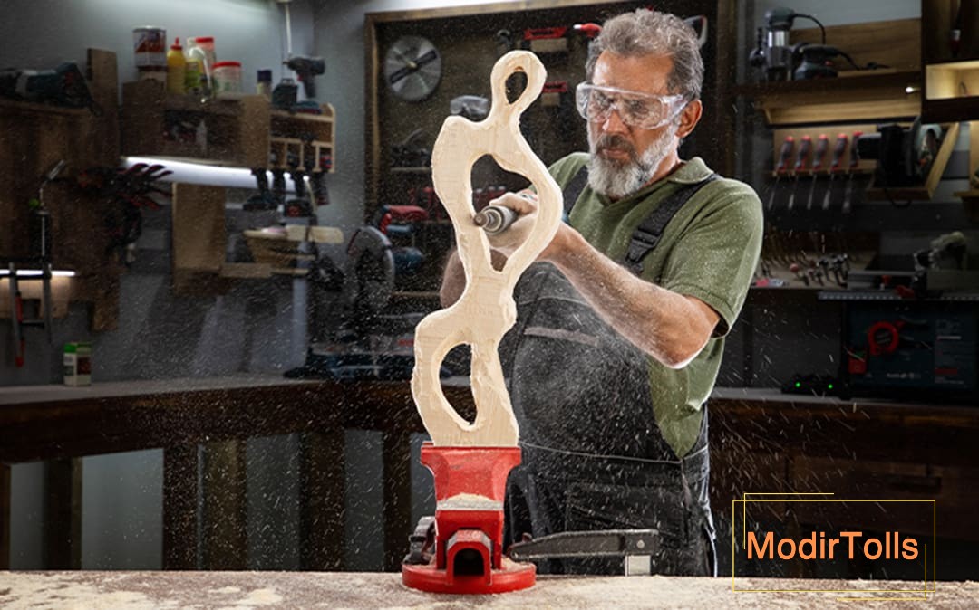 فرم دهی به قطعه چوب با مینی فرز انگشتی گلوبلند 3302 رونیکس