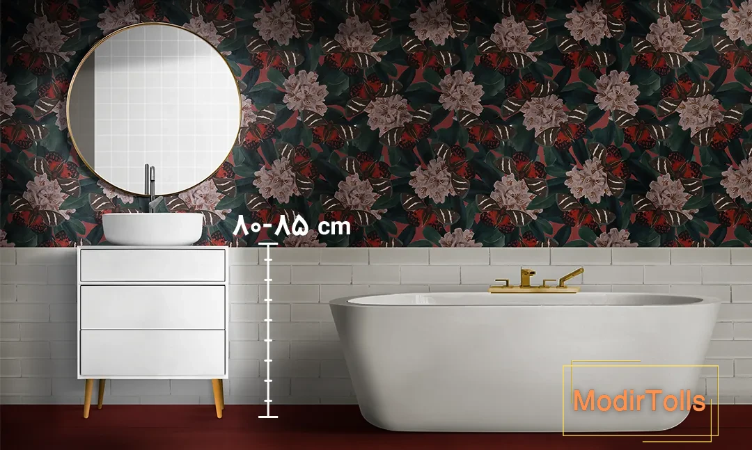 ارتفاع مناسب برای روشویی کابینتی دیواری