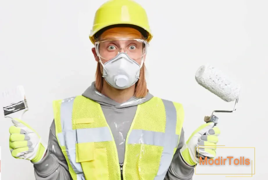 پوشیدن لباس کار نقاشی