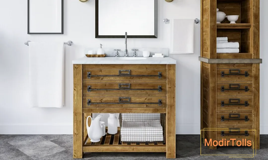 روشویی کابینتی پایه‌دار