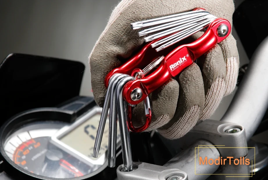 مجموعه 8 عددی آچار آلن ستاره ای چاقویی آلومینیومی RH-2041 رونیکس