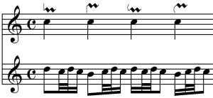 گزش در موسیقی یا موردنت