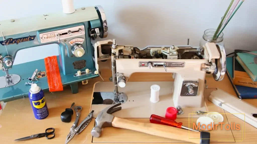 تعمیر چرخ خیاطی با ابزار