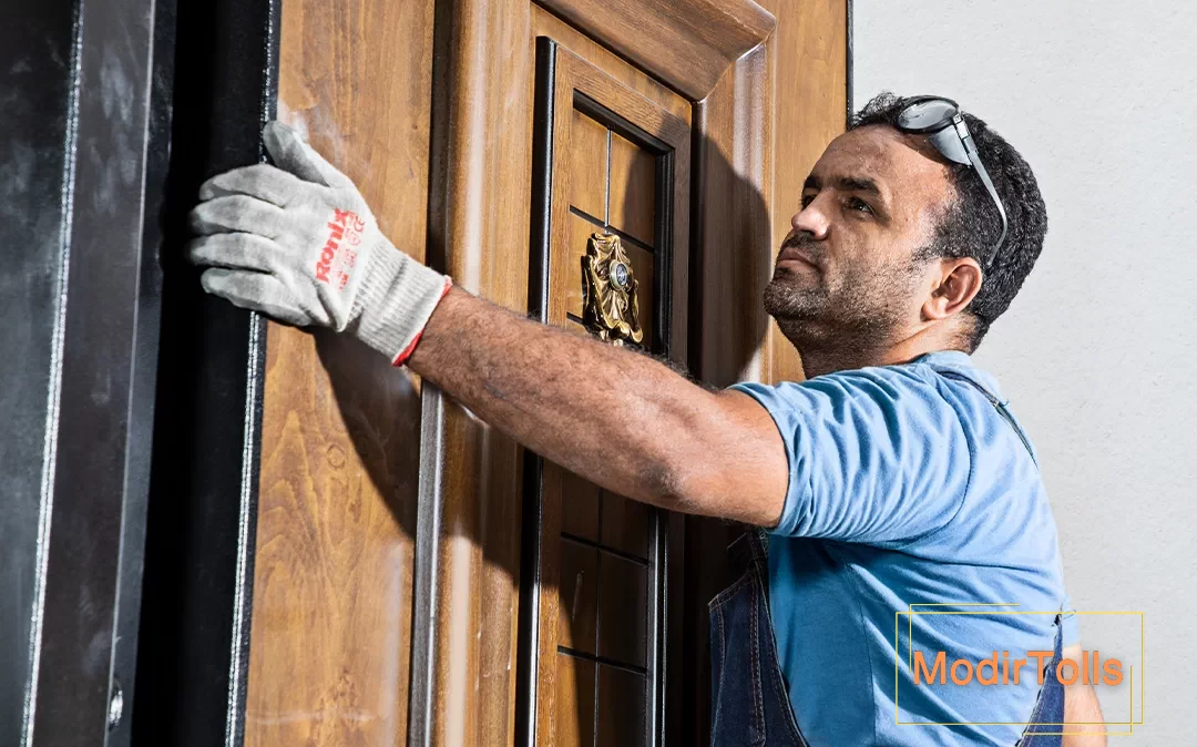 فردی در حال نصب چهارچوب درب ضد سرقت متفاوت از تصویر کاور