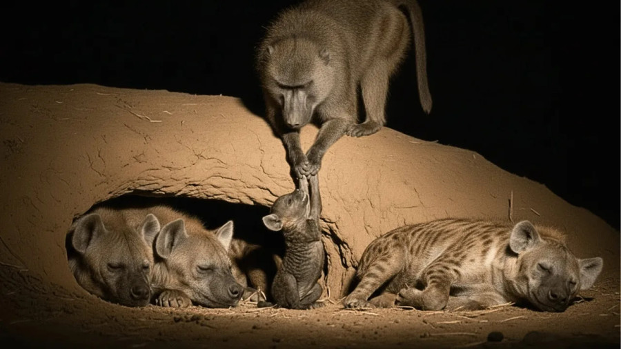 مستند حیوانات جدید ؛ حیات وحش ؛ مستند رازبقا ؛ حمله بابون به لانه کفتارها