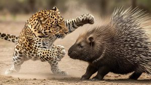 مستند حیوانات - حیات وحش جدید - رازبقا - جوجه تیغی در مقابل پلنگ