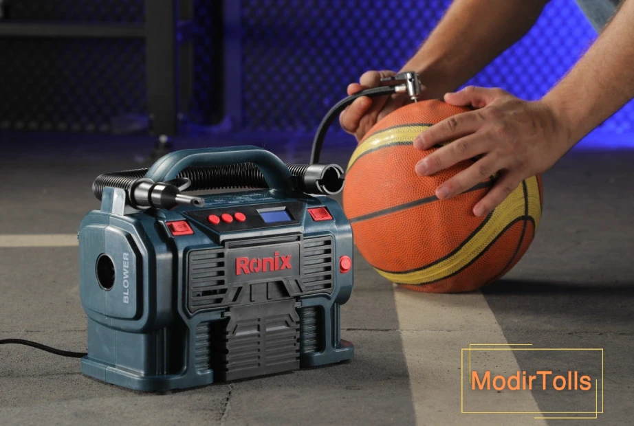 باد کردن توپ با مینی کمپرسور