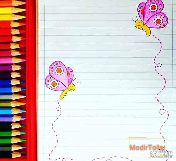 تزیین دفتر مشق دخترانه عکس دختر تزیین دفتر مشق دخترانه عکس دختر