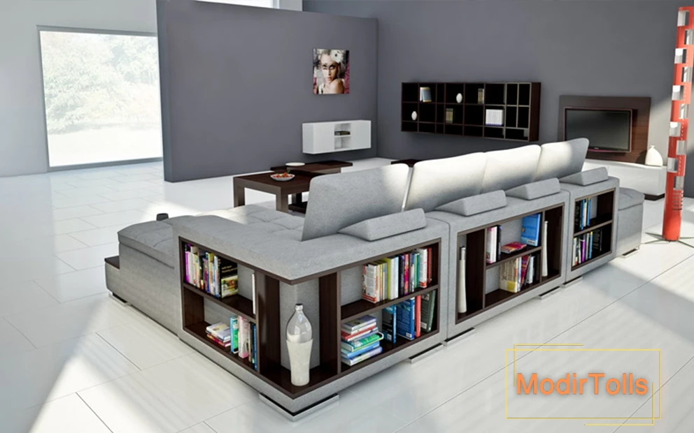 شکل مبلمان دارای قفسه